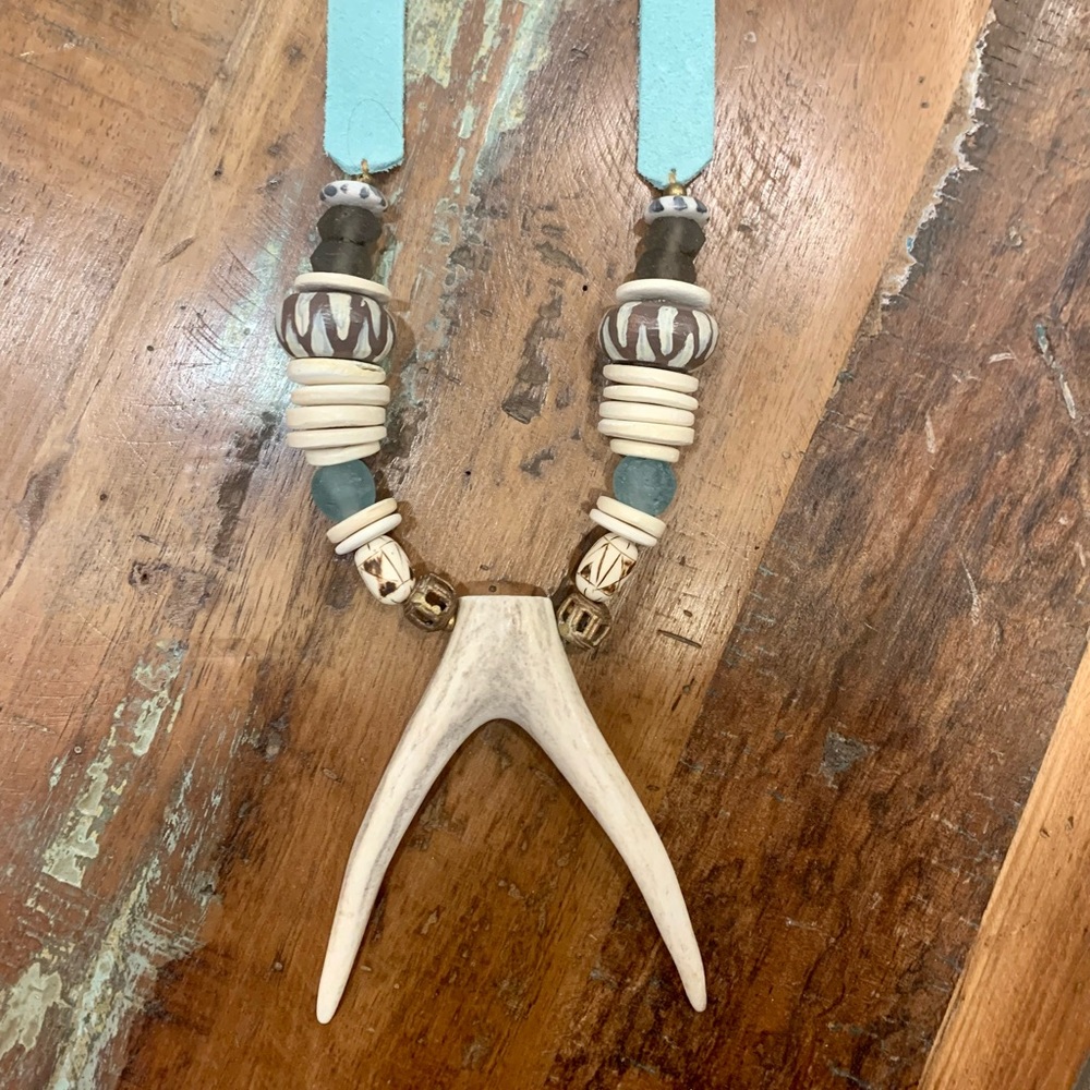 🌾Artisan Antler Pendant Necklace - Picture 3 of 7